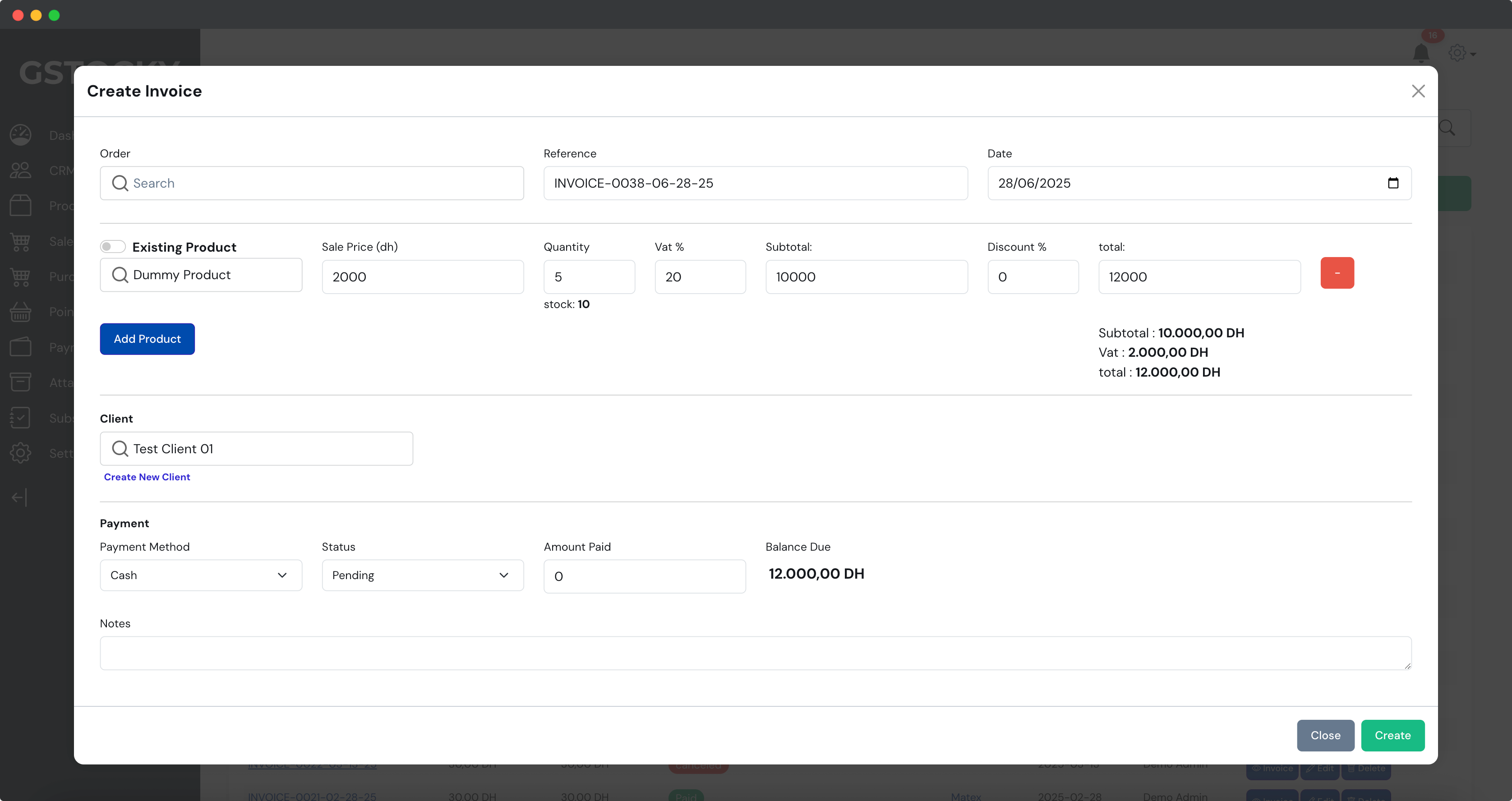 Invoicing